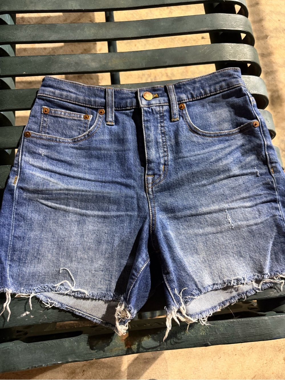 Madewell High-Rise Denim Shorts - Dark Blue